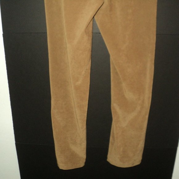 Ann Trinity Pants Size 8 Suede-Look Golden Tan - Picture 6 of 7